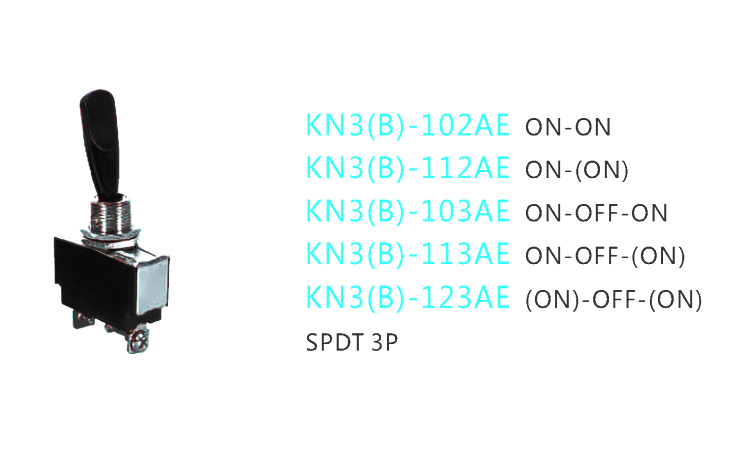 TL159 KN3 (B)-102AE SPDT 3 Pin ON-ON 125 V 15A/250 V 10A тумблер пластиковые плоские ручки винтовой терминал