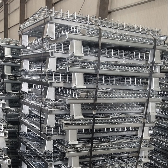 Супермаркет Stackable Проволочной сетки поддон клетки