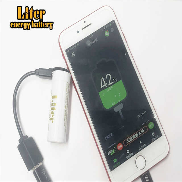 USB 3.7 V Li-ion Rechargeable 1800mAH battery usb diy power bank li-ion usb 18500 battery 1800mAh