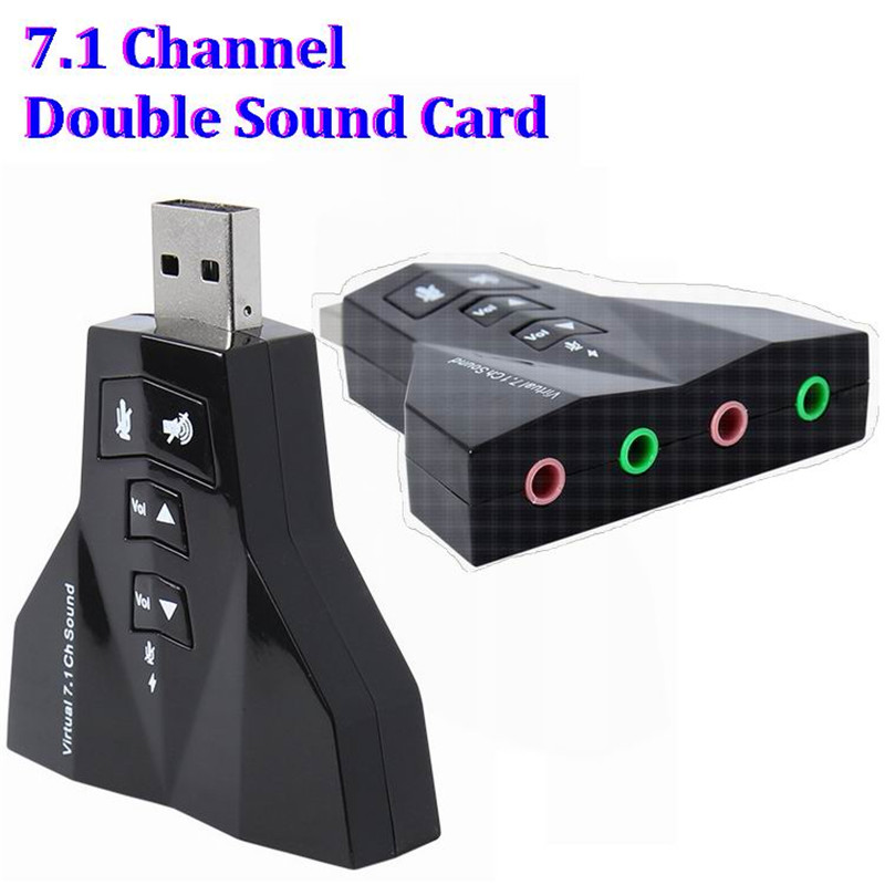 2 в 1 3D Внешняя Usb аудио 3D Звуковая карта 7,1 цифровая двойная Виртуальная 7,1 канал USB 2,0 аудио адаптер самолет двойная звуковая карта