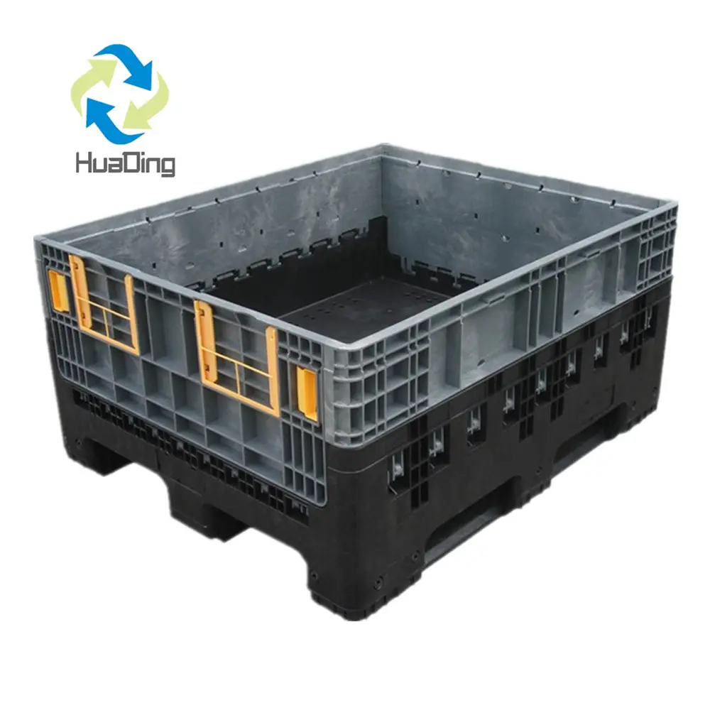 hdpe heavy duty solid big bulk stackable closed industry plastic pallet box packaging boxes pallets