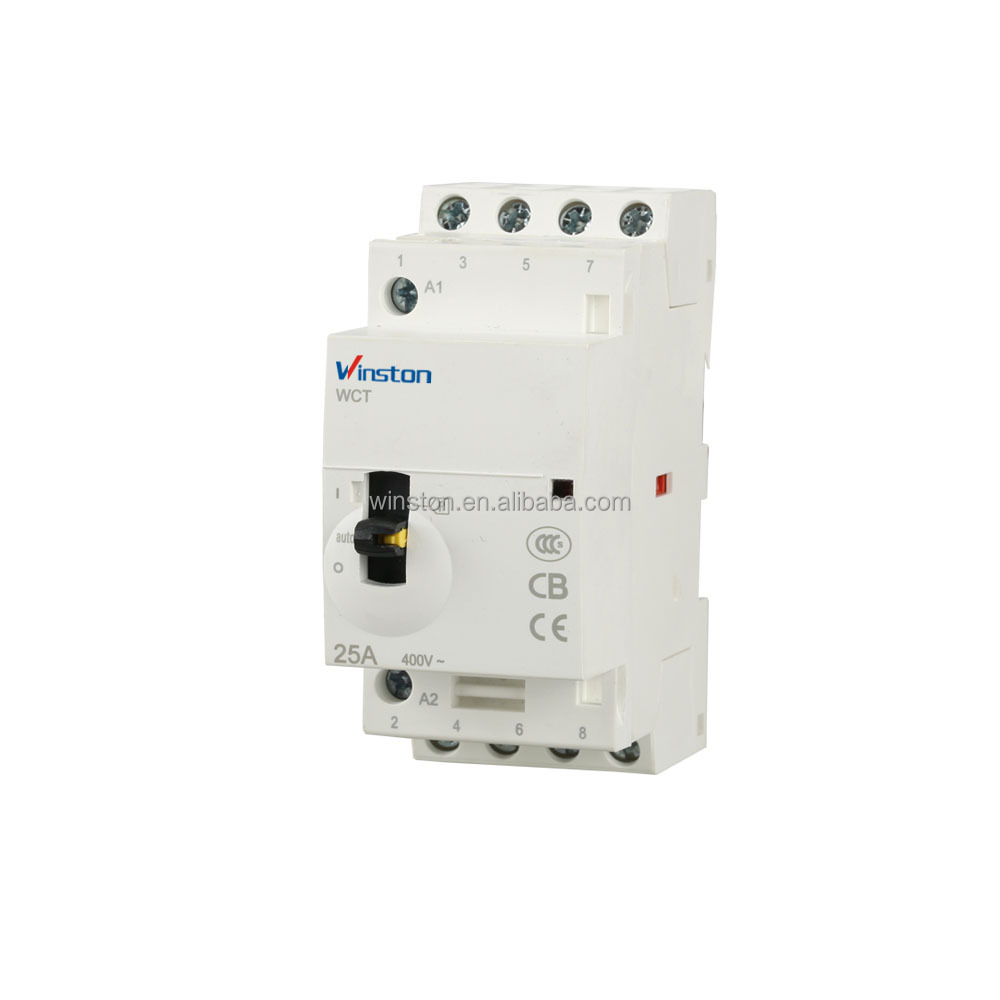 Схема подключения модульных домов 4NO Electrical 4P 25A WCT, ручной контактор