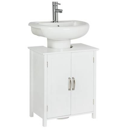 Bathroom Furniture Tongue and Groove Undersink Storage Unit Two Door Cabinet
