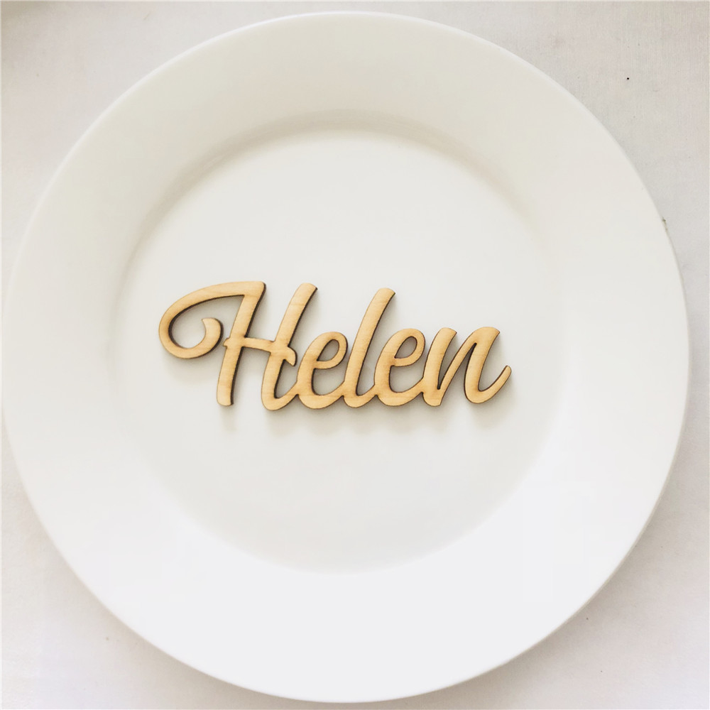 Personalized Customized Wooden Guest Place Names for Wedding Place Card Bonbonniere Table Setting Plan