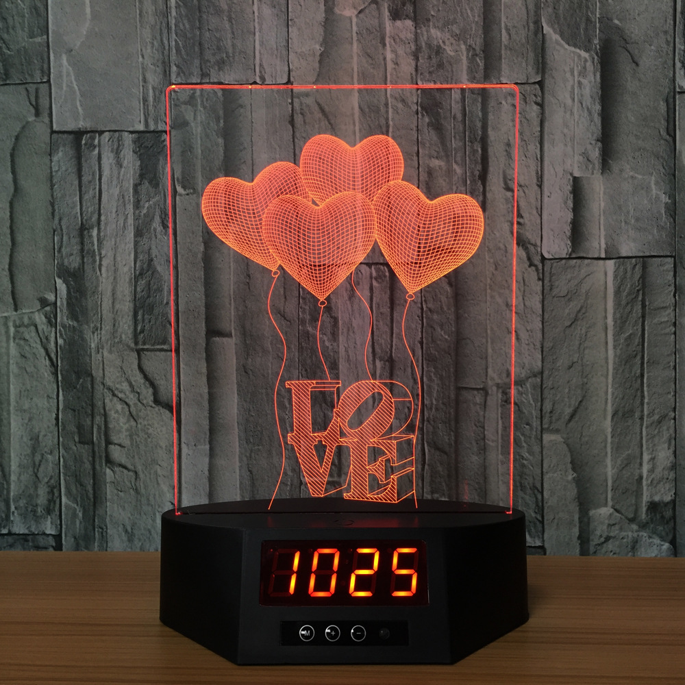 Zogift Новые поступления 2018 День святого Валентина подарки Ночник LED 3D иллюзия света