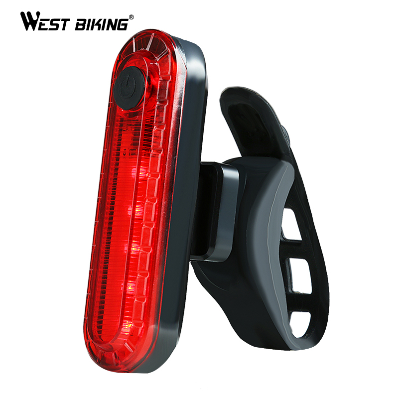 Велофонарь WEST BIKING, водонепроницаемый задний фонарь, зарядка через USB, аксессуары для езды на велосипеде