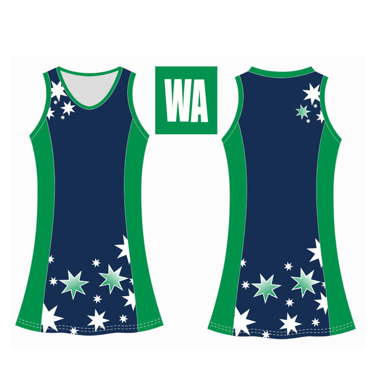 2019 Custom Colorful Design Women Netball Bodysuits Sublimation Australia Netball Uniform Quick Dry Training Netball Jersey
