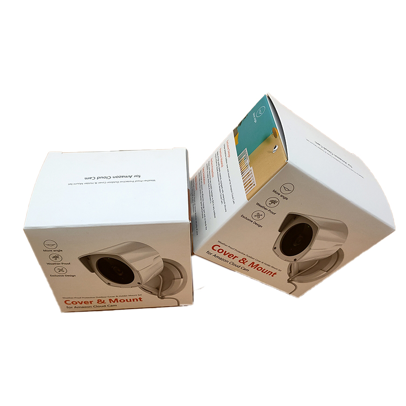custom rigid sturdy white matte box packaging security camera surveillance camera CCTV packaging box with logo printed