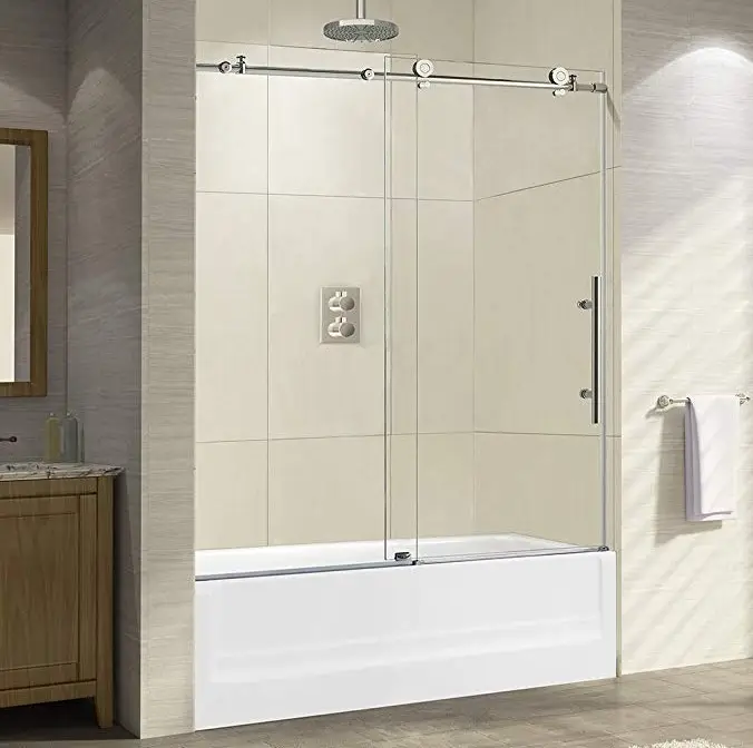 Walk In Bathtub Screen Frameless Sliding Tub Shower Door For Bath
