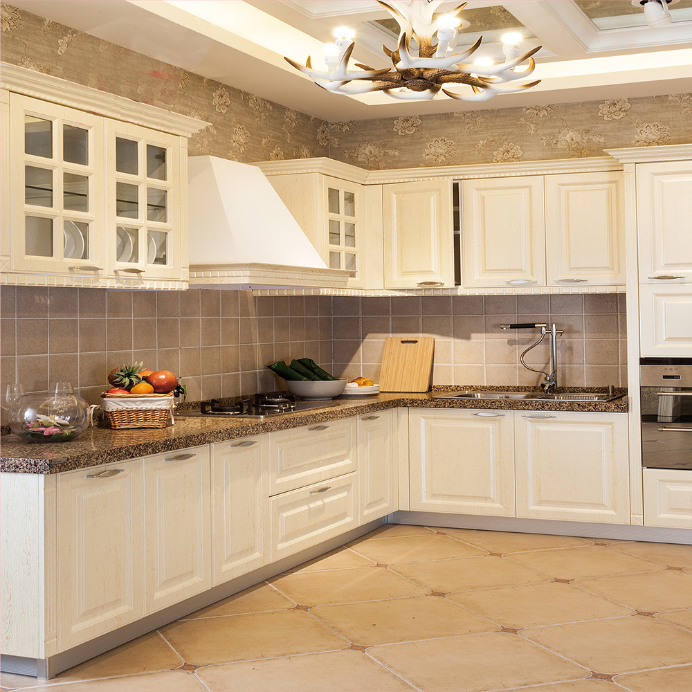 China made high quality classical PVC door kitchen cabinet