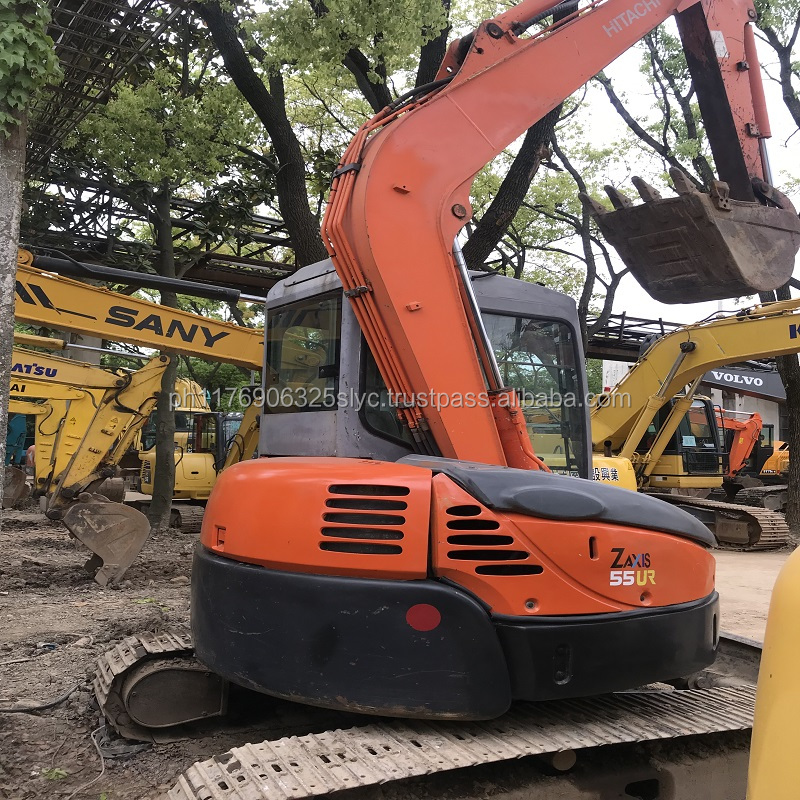 High Quality Used Hitachi zx55 mini Crawler Excavator for sale/Used Hitachi 5.5 tons U shape digger