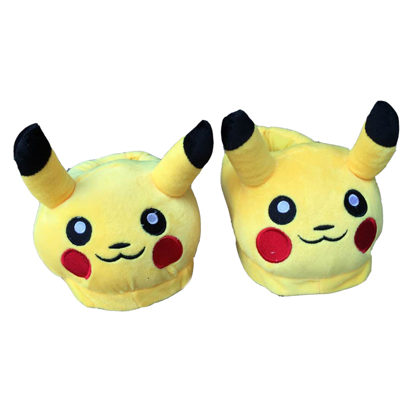 Новые поступления, модные плюшевые тапочки picachu с изображением покемона из мультфильма