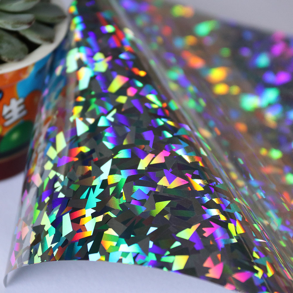 Pet Heat Transfer Film Hologram Metallic HTV Vinyl Roll for Garment
