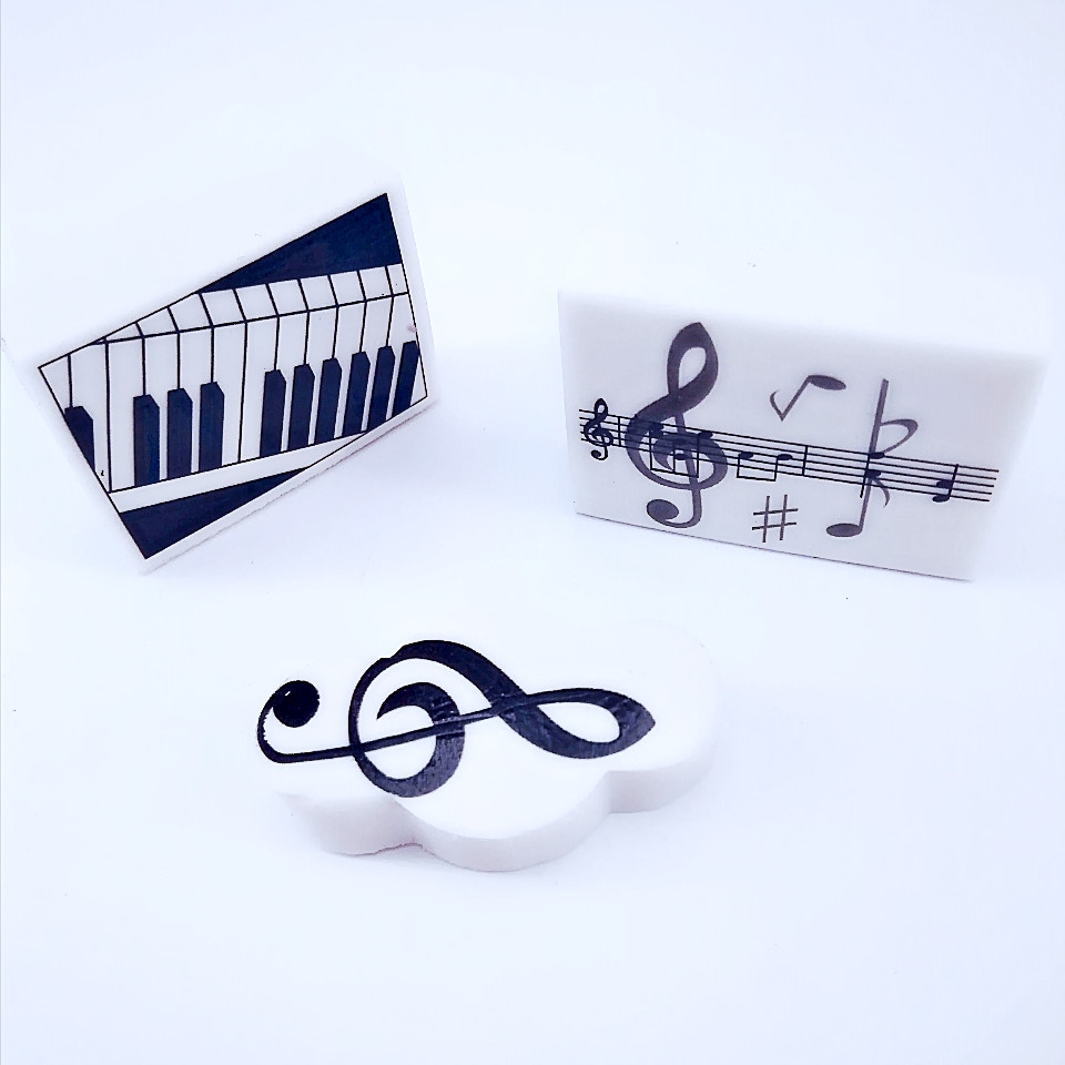 Rubber Music Notes Eraser Stationery For Kids