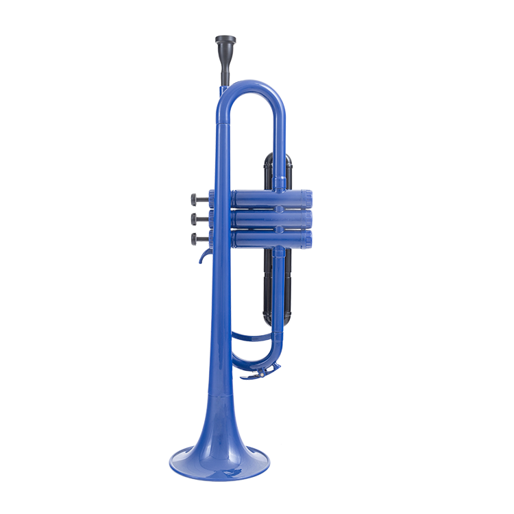 Plastic Trumpet Bb B Flat Blue with Soft Travel Bag & Mouthpiece Student Practice