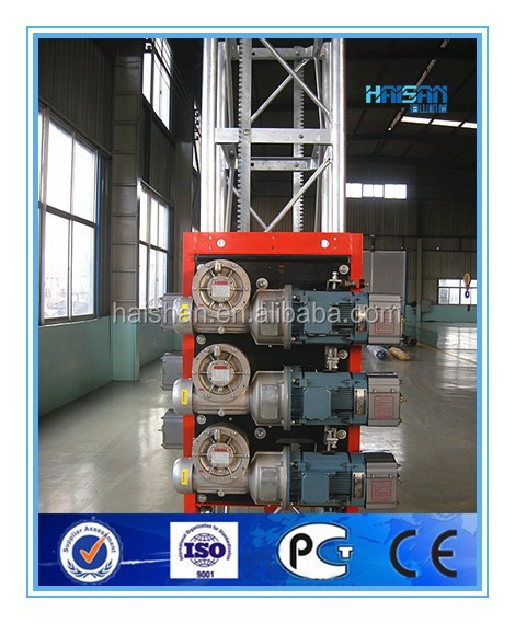 SC200/200 Rack-and-pinion Threee-drive двухкамерный строительный Лифт производитель