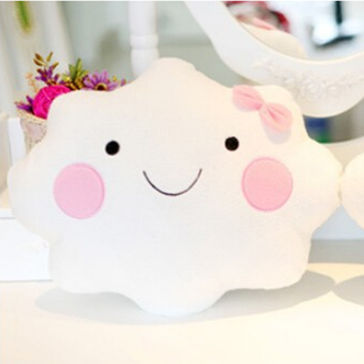 Kawaii, смайлик, бант, облако, 100% хлопок, мягкая задняя подушка, подушка для сиденья, плюшевая игрушка
