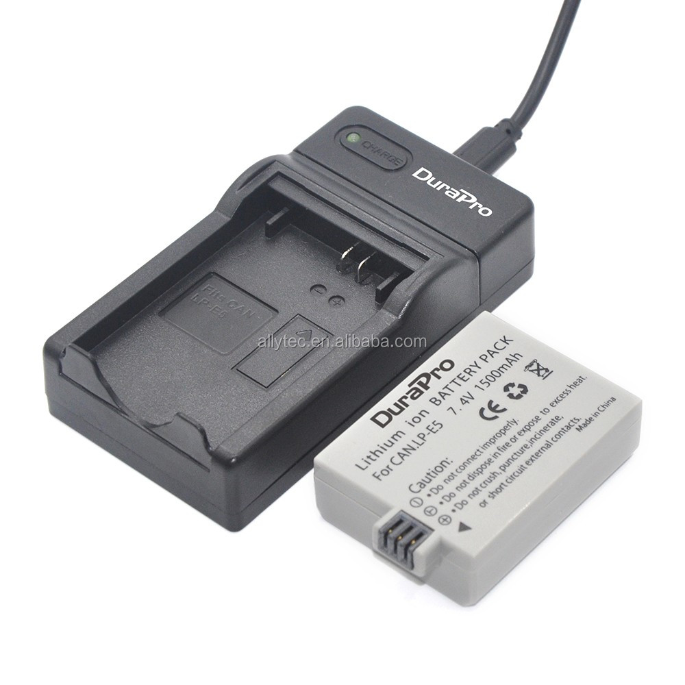 Durapro USB цифровой батарея зарядное устройство для Canon LP-E5 LPE5 LP E5 батарея Canon EOS 450D 500D 1000D