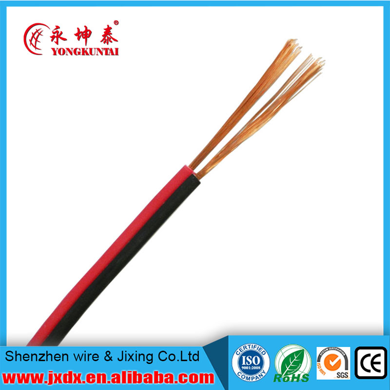 Плоский двухжильный многожильный медный 4AWG 6AWG 8AWG 10AGW черный и красный ПВХ аудио Электрический кабель