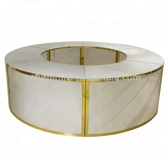Wholesale factory direct mirror golden steel bar table in bar furniture