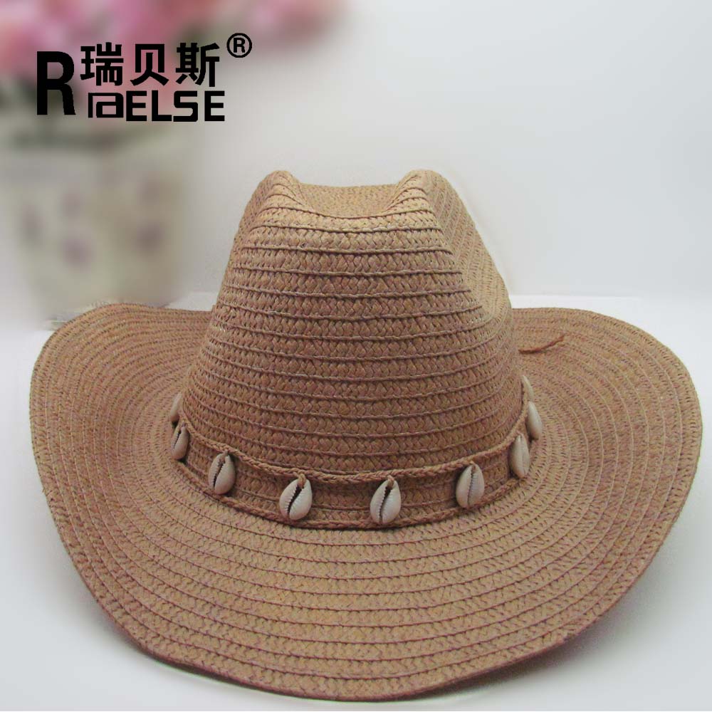cheap plain cowboy straw hats wholesale paper straw hat