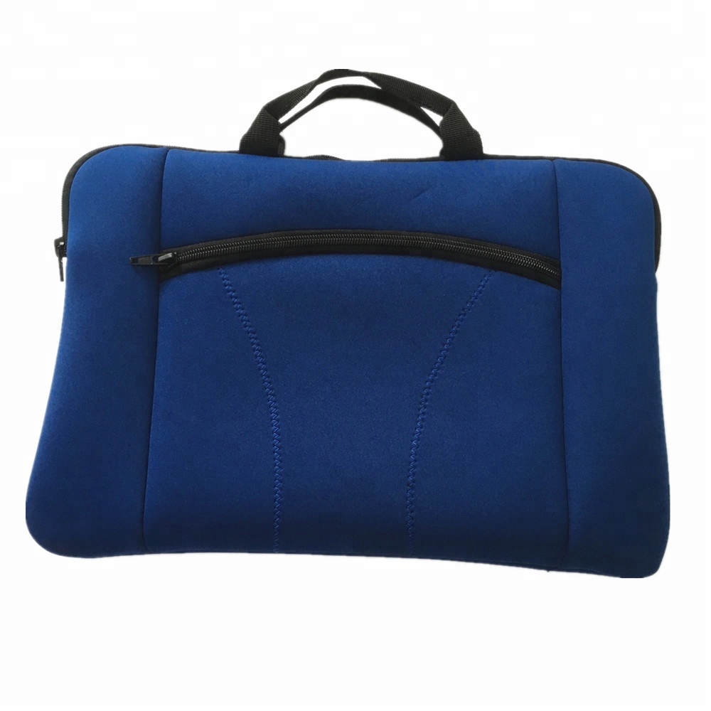 Синий рекламные сумки неопрена Laptop Sleeve с карманом на молнии