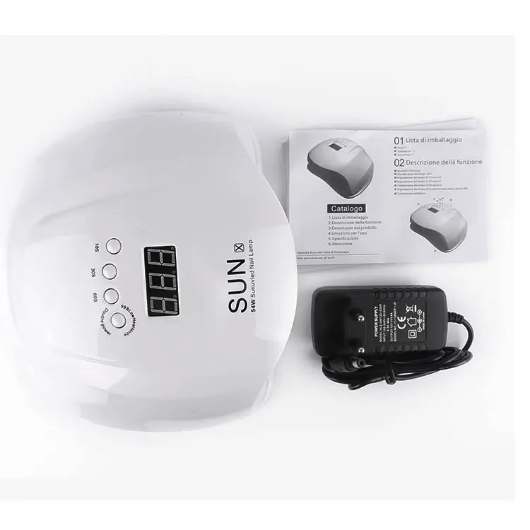 Sun X Professional Phototherapy Machine 54W Power 365+405nm Wave length Lamp UV Gel  LED Polish Nail Dryer
