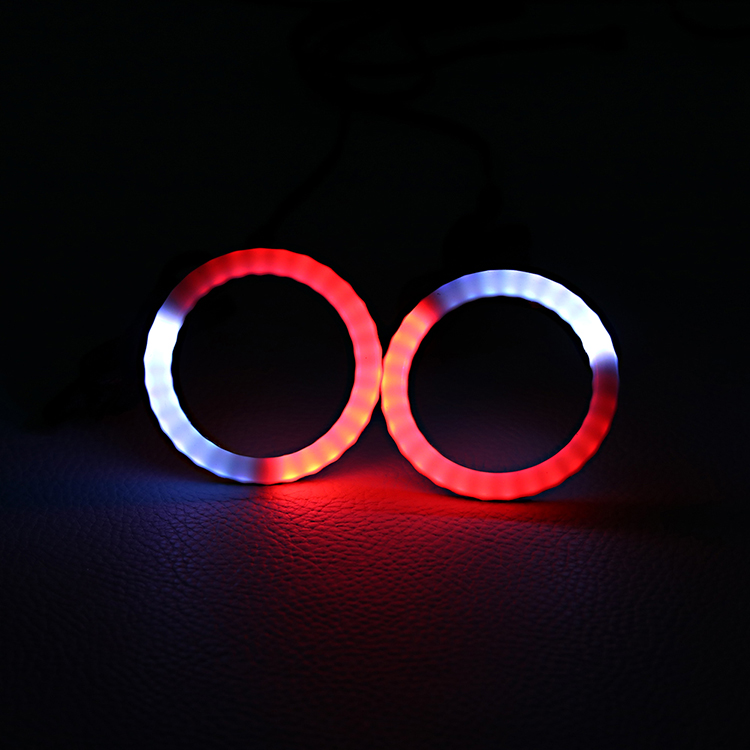 Водонепроницаемые охотничьи молочные светодиодные фары RGB комплекты кольцевых ореолов 90 мм глаза ангела для универсальных автомобилей