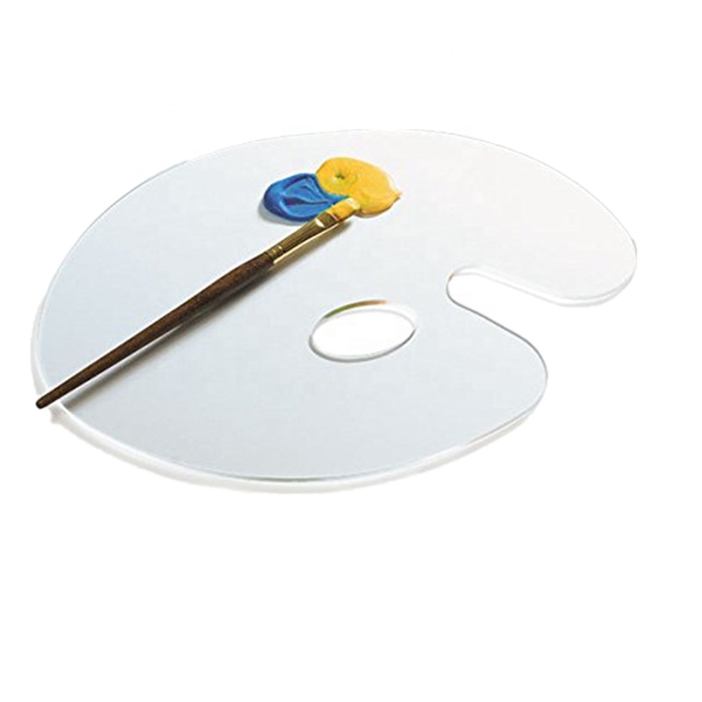 Easy Clean Deluxe Clear Acrylic Artist Paint Mixing Palette