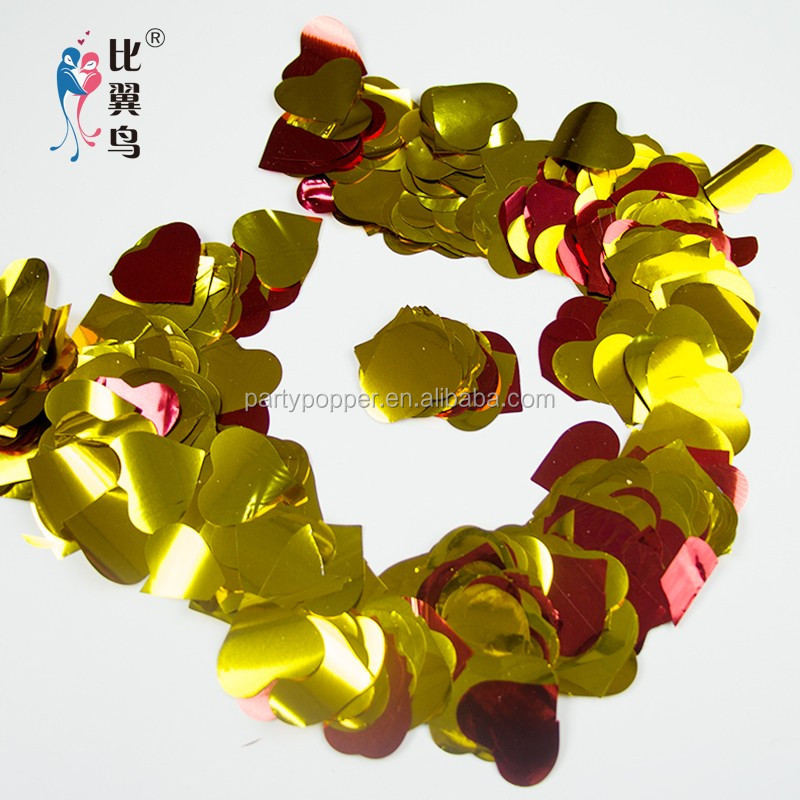 5mm PET Gift Confetti in heart shape for Wedding Decoration