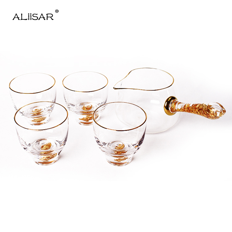Best seller high quality luxury handmade crystal glass tea cup sets