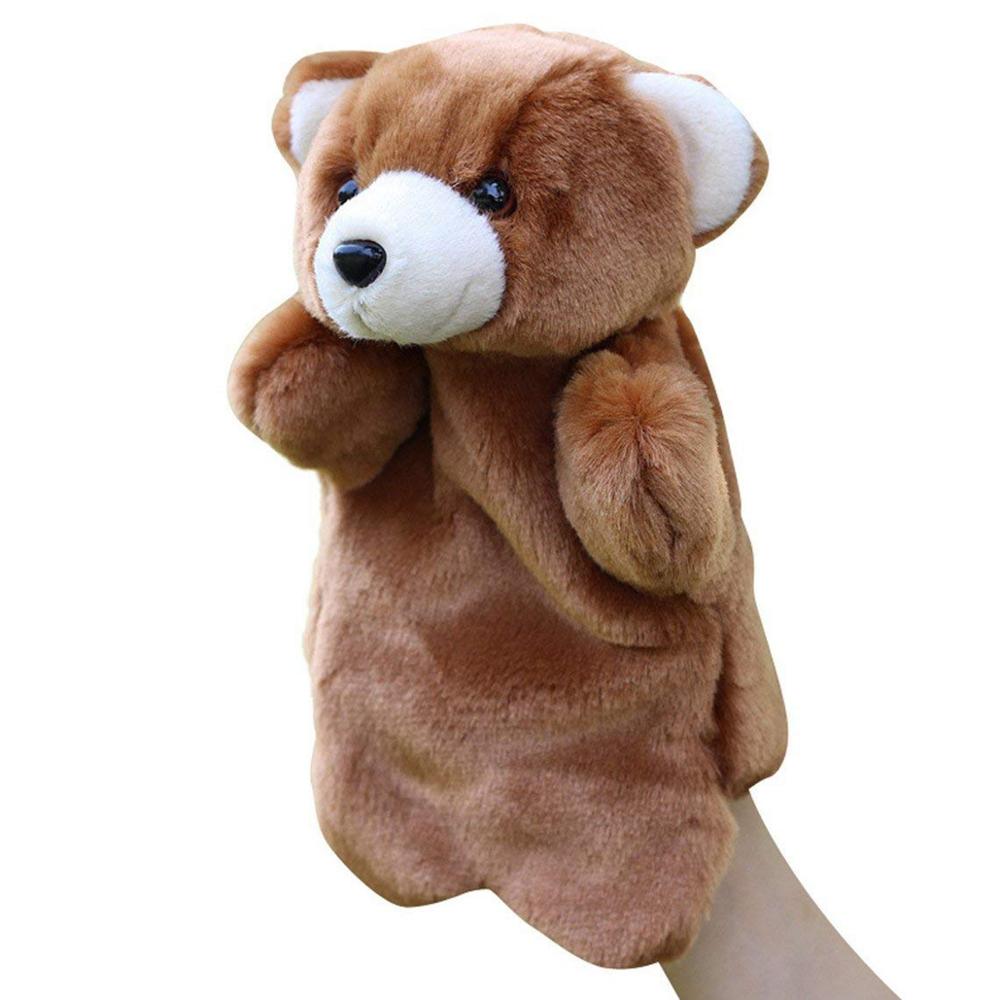 Baby Kids Early Education Plush Animal Model Toys Bear Hand Puppet