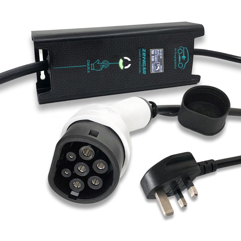 competitive price 10a mobile ev level 2 charger with Type 2 uk plug
