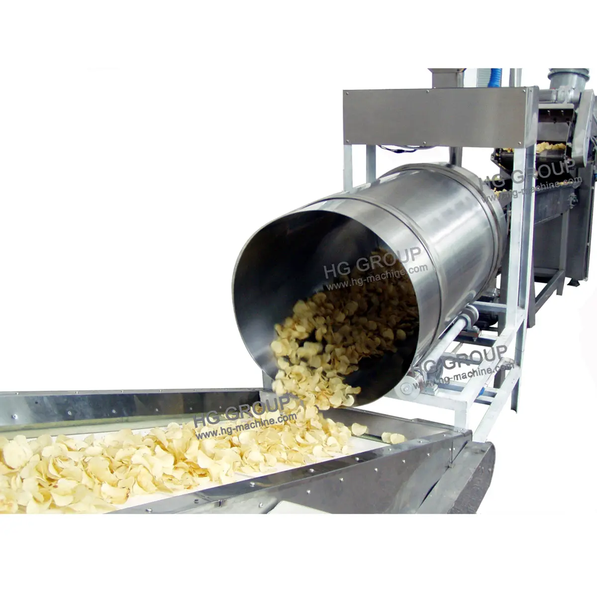 Shanghai Full Automatic Potato Chips Making Machine / Fresh Potato Chips Production Line