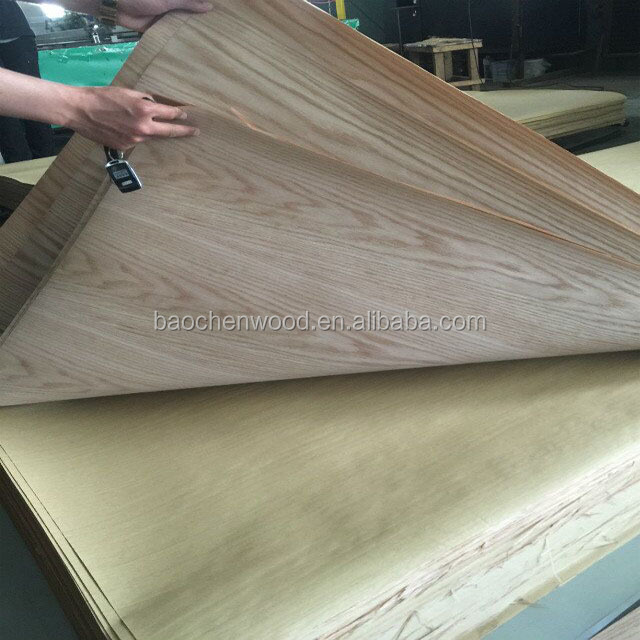 4'x8' фанерный из красного дуба с крафт-бумагой, нарезанный красный дуб лицевой шпон