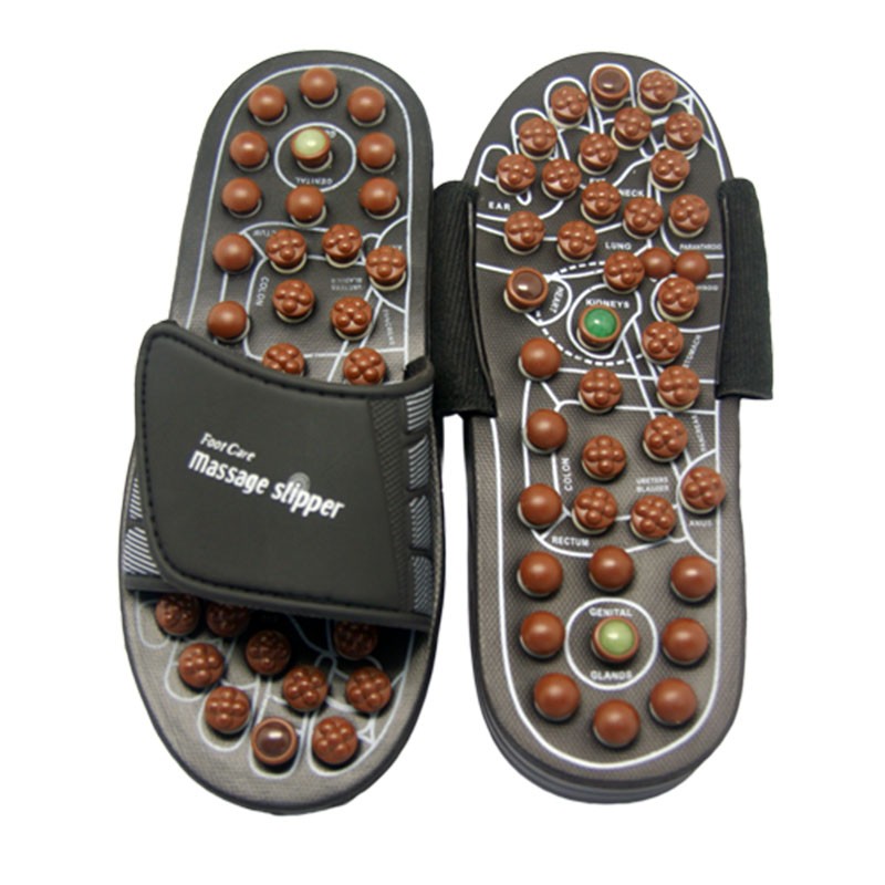 Good Performance Spring Magnet Rotatable Kneading Jade-stone Massage Sandals