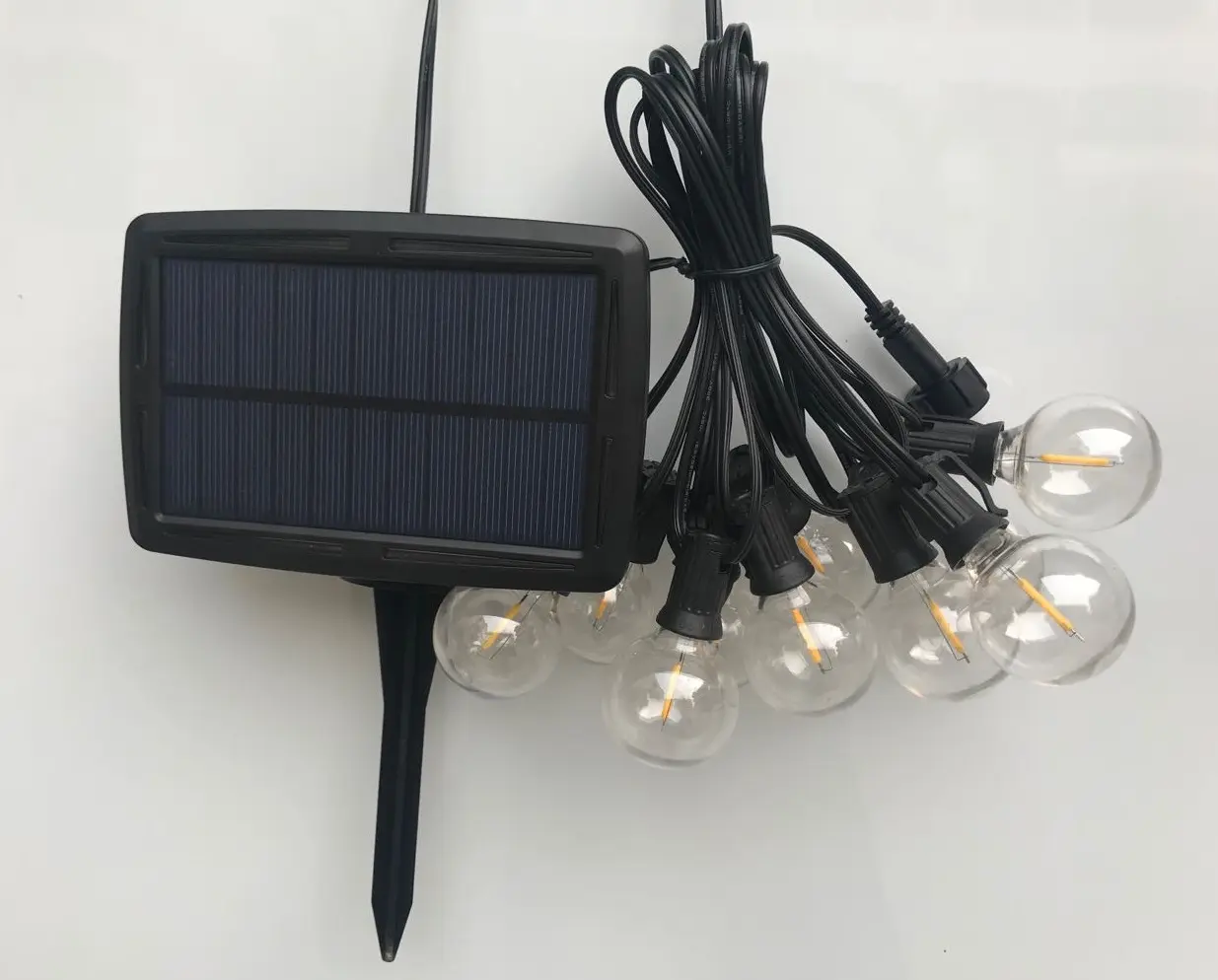 2019 Fairy Holiday Waterproof Christmas Decoration G40 12LT Outdoor Globe Solar LED String Light