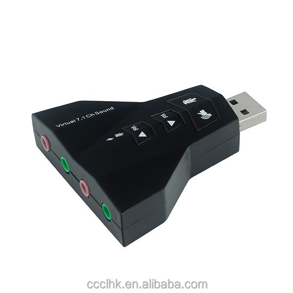 7,1 CH канал USB 2,0 3D Аудио Звуковая карта адаптер микрофон динамик для ПК рабочего стола