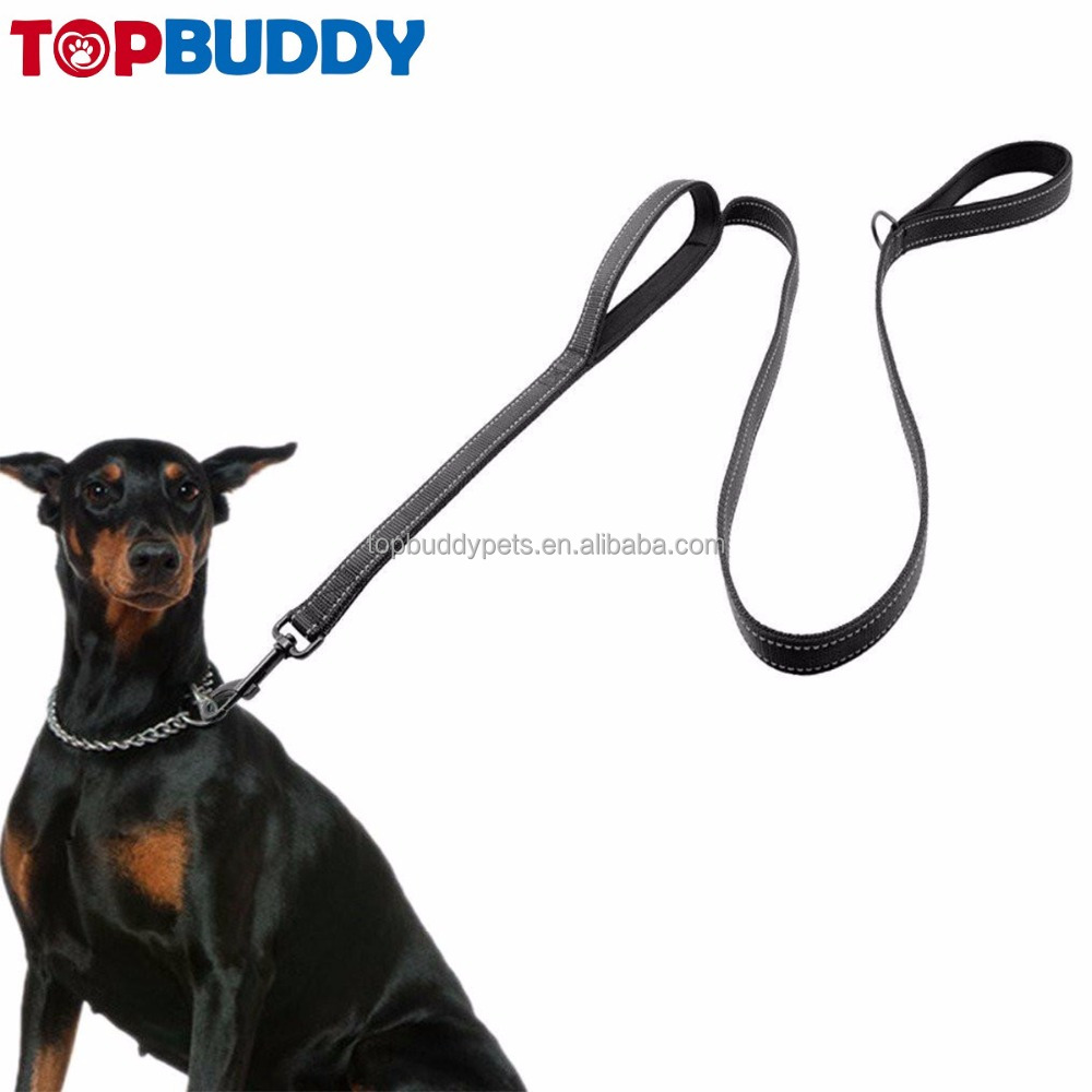 6' Heavy Duty Dual Double Neoprene Padded Handle Lead dog leash