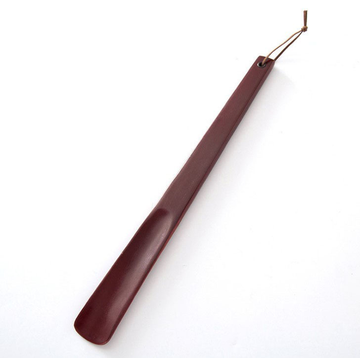 Hot sale long wooden shoe horn, custom shoehorn