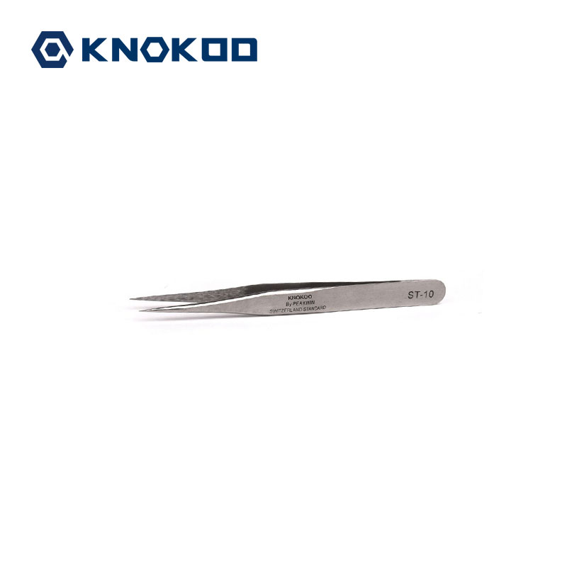 Professional Stainless Steel Tweezers DIY Tool ST-10 For Electronic Components Repair