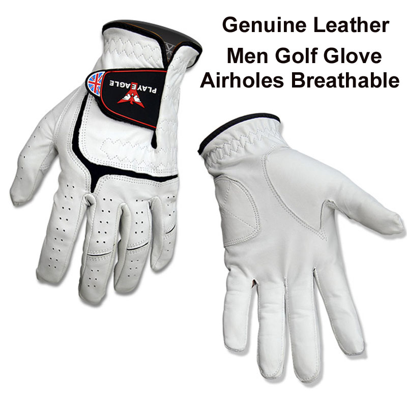 Brand Golf gloves men Genuine leather breathable non-slip sport gloves PLAYEAGLE left hand golf glove
