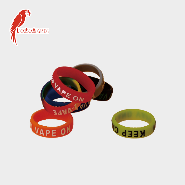 emboss printing Wholesale Vape Bands Protect Decoration Ring Silicon Rubber Vapeband for E Cig