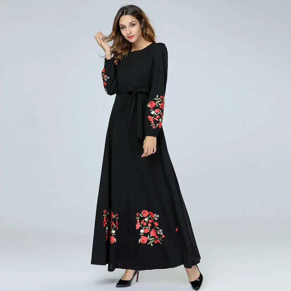 The Middle East Embroidery Robe Abaya Muslim Dress For Women