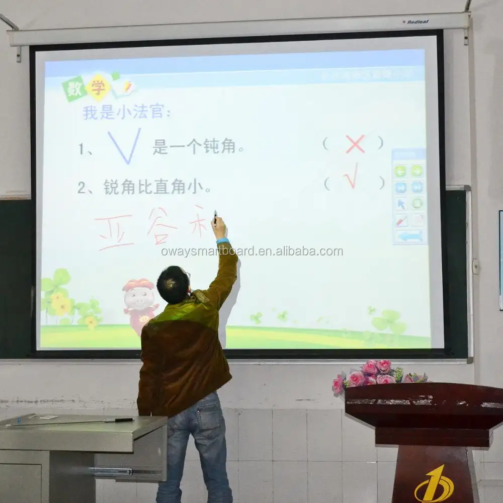 cost effective portable smart movable optical interactive white board 3 years warranty