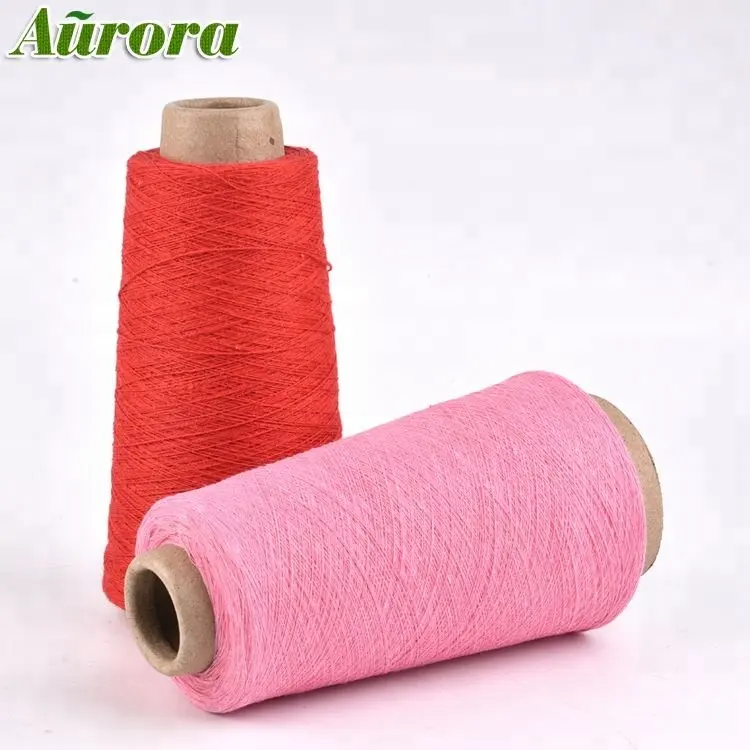 China supply red recycle open end 12/1 polyester cotton yarn Ne12S blend yarn for sock production