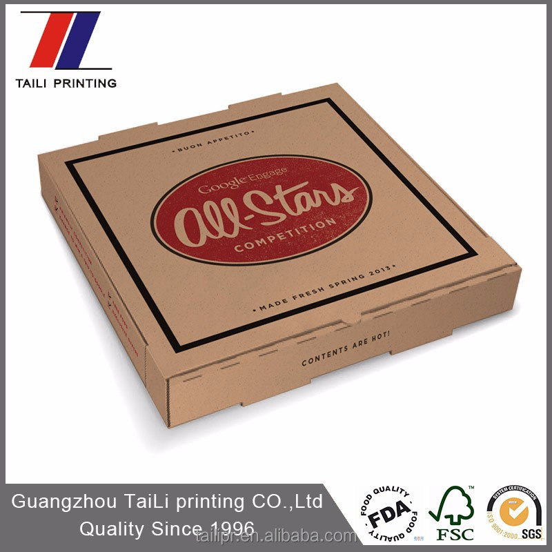 Фабрики китая черный pizza box/гофрированного pizza box производителя