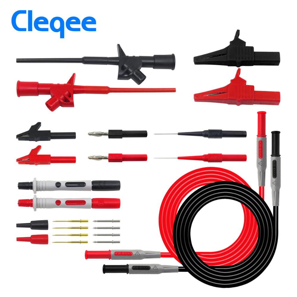 Cleqee/1 P1600C, электронные специальные автомобильные испытательные щупы с крючком, щупы для мультиметра