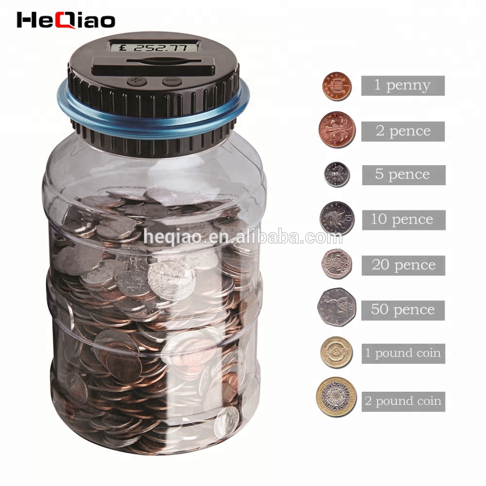 Heqiao, цифровая банка для подсчета монет, подсчет банкнот, поддержка USD, EURO, GBP и OEM