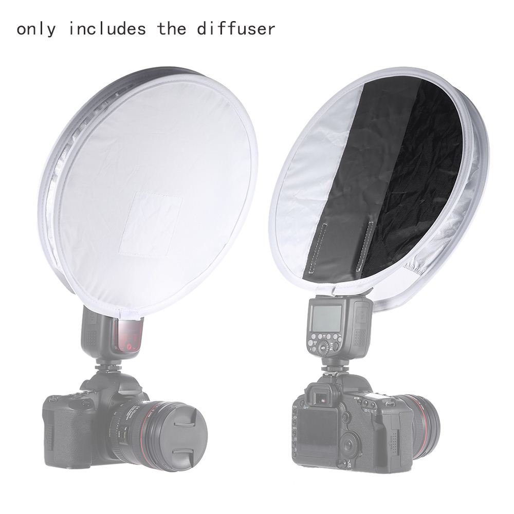 12in/31 см портативный мини круглой на камеры рассеиватель Softbox для вспышки Speedlite с белый/серый /черный цвет